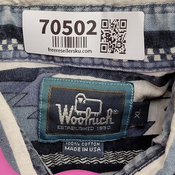 Vintage Woolrich Southwestern Button Down Shirt XL USA Made - Picture 12 of 14